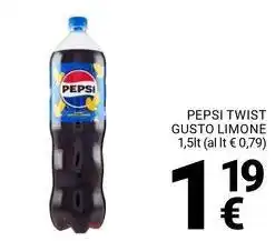 Supermercati Gulliver Pepsi twist gusto limone offerta