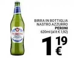 Supermercati Gulliver Birra in bottiglia nastro azzurro PERONI offerta