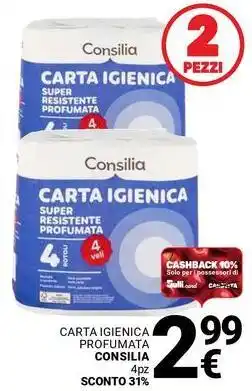 Supermercati Gulliver Carta igienica profumata CONSILIA offerta