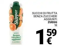 Supermercati Gulliver Succhi di frutta senza zuccheri aggiunti ZUEGG offerta