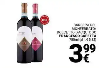 Supermercati Gulliver Monferrato/ dolcetto d'acqui doc FRANCESCO CAPETTA offerta