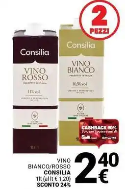 Supermercati Gulliver Vino bianco/rosso CONSILIA offerta