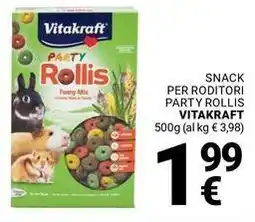 Supermercati Gulliver Snack per roditori party rollis VITAKRAFT offerta