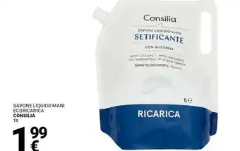 Supermercati Gulliver Sapone liquido mani ecoricarica CONSILIA offerta