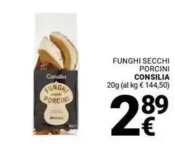 Supermercati Gulliver Funghi secchi porcini CONSILIA offerta