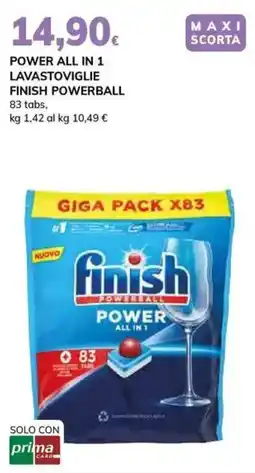 Basko Power all in 1 lavastoviglie FINISH POWERBALL offerta