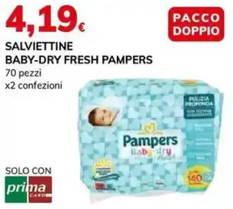 Basko Salviettine baby-dry fresh PAMPERS offerta