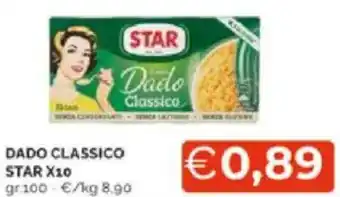 Mercatò Dado classico star x10 offerta