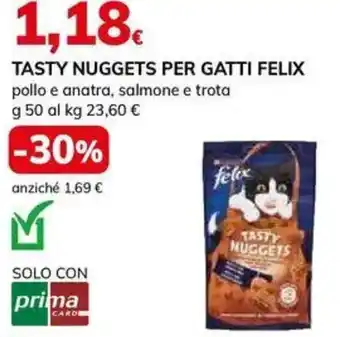 Basko Tasty nuggets per gatti FELIX offerta