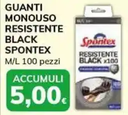 Basko Guanti monouso resistente black SPONTEX offerta