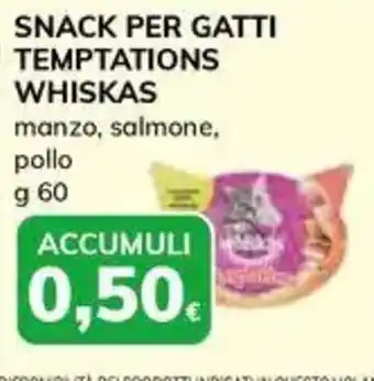 Basko Snack per gatti temptations WHISKAS offerta