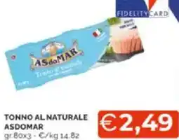 Mercatò Tonno al naturale asdomar offerta