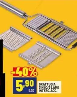 Risparmio Casa Grattugia 3in1 c/3 lame 9,90 interc acc offerta