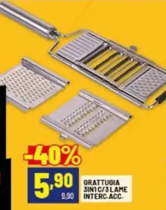 Risparmio Casa Grattugia 3in1 c/3 lame 9,90 interc acc offerta