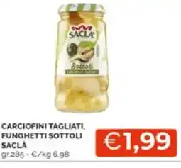 Mercatò Carciofini tagliati, funghetti sottoli saclà offerta