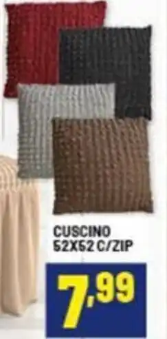 Risparmio Casa Cuscino 52x52 c/zip offerta