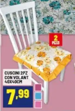 Risparmio Casa Cuscini 2pz con volant 40x40cm offerta