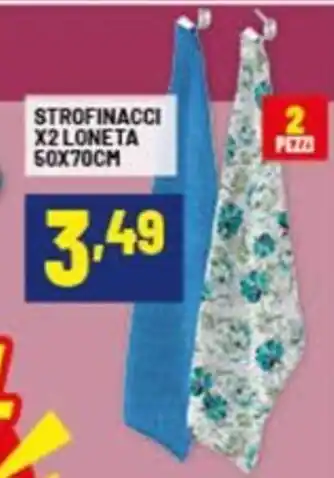 Risparmio Casa Strofinacci x2loneta 50x70cm offerta