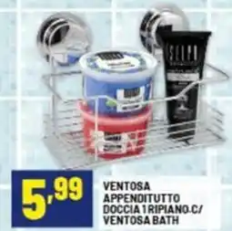 Risparmio Casa Ventosa appenditutto doccia 1ripiano.c/ ventosa bath offerta