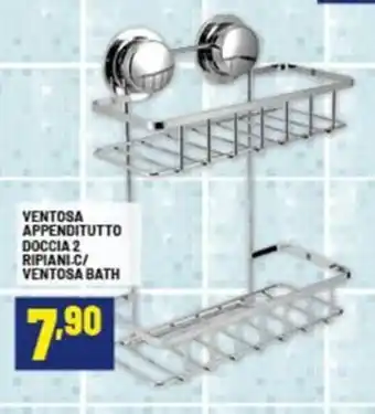 Risparmio Casa Ventosa appenditutto doccia 2 ripiani-c/ ventosa bath offerta