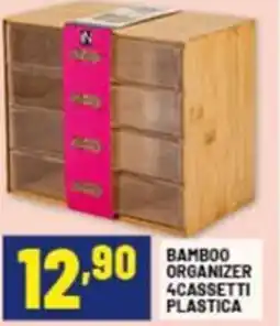 Risparmio Casa Bamboo organizer 4cassetti plastica offerta