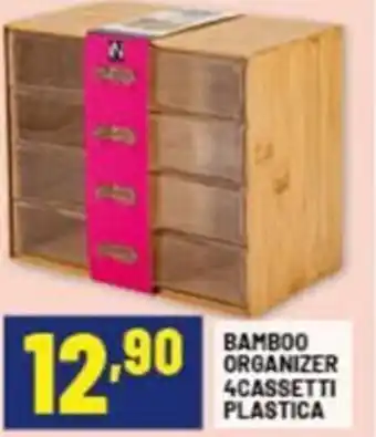 Risparmio Casa Bamboo organizer 4cassetti plastica offerta