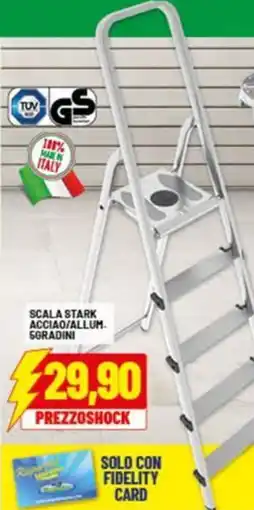 Risparmio Casa Scala stark acciao/allum. 5gradini offerta