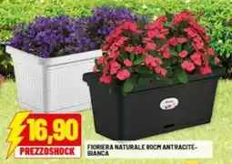 Risparmio Casa Fioriera naturale 80cm antracite- bianca offerta