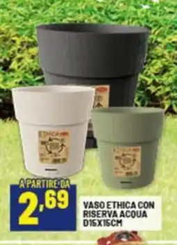 Risparmio Casa Vaso ethica con riserva acqua d15x15cm offerta