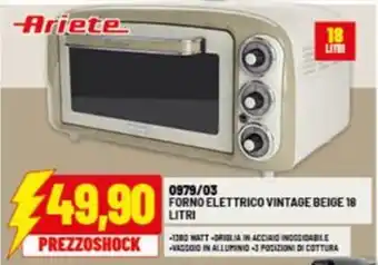 Risparmio Casa Forno elettrico vintage beige 18 litri offerta