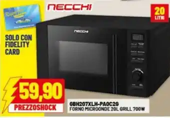 Risparmio Casa NECCHI GBH207XLH-PA0C2G Forno microonde grill 700W offerta