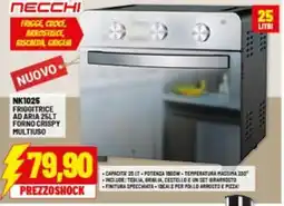 Risparmio Casa NK1025 Friggitrice ad aria forno crispy multiuso offerta