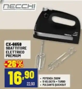 Risparmio Casa NECCHI CX-6658 sbattitore elettrico premium offerta