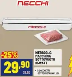 Risparmio Casa NECCHI M NE1600-C acchina sottovuoto 85watt offerta