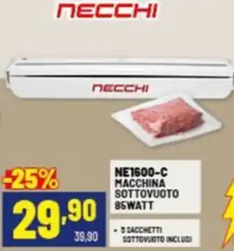 Risparmio Casa NECCHI M NE1600-C acchina sottovuoto 85watt offerta