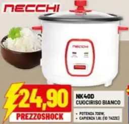 Risparmio Casa NECCHI NK40D Cuociriso bianco offerta