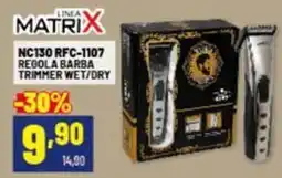 Risparmio Casa Matrix nc130 rfc-1107 regola barba trimmer wet/dry offerta