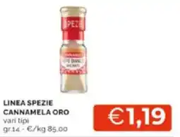 Mercatò Linea spezie cannamela oro vari tipi offerta