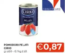 Mercatò POMODORI PELATI CIRIO offerta