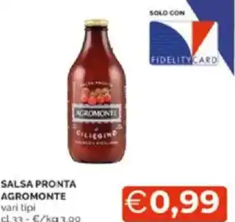 Mercatò Salsa pronta agromonte vari tipi offerta