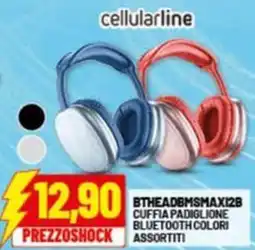 Risparmio Casa Cellularline btheadbmsmax12b cuffia padiglione bluetooth colori offerta