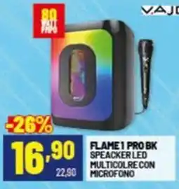 Risparmio Casa Flame 1 probk speacker led multicolre con microfono offerta