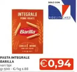 Mercatò Pasta integrale barilla vari tipi offerta