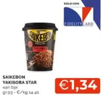 Mercatò Saikebon yakisoba star vari tipi offerta