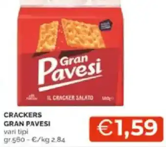 Mercatò Crackers gran pavesi vari tipi offerta