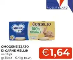 Mercatò Omogeneizzato di carne mellin vari tipi offerta