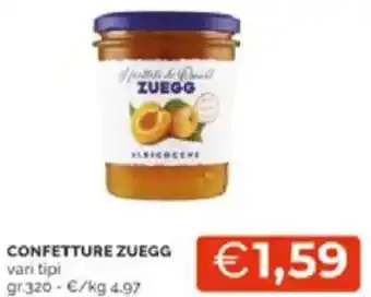 Mercatò Confetture zuegg vari tipi offerta