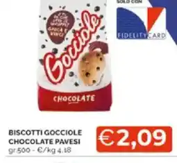 Mercatò Biscotti gocciole chocolate pavesi offerta