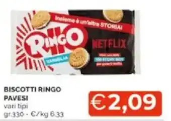 Mercatò Biscotti ringo pavesi vari tipi offerta