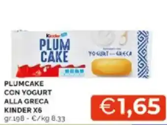 Mercatò Plumcake con yogurt alla greca kinder offerta